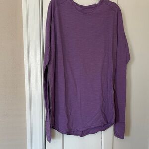We the Free Lightweight Long-Sleeve Crewneck Top in Purple, S, NWOT